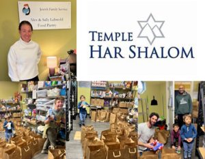 Temple Har Shalom Volunteers in Food Pantry