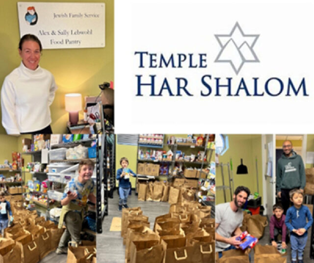 Temple Har Shalom Volunteers in Food Pantry